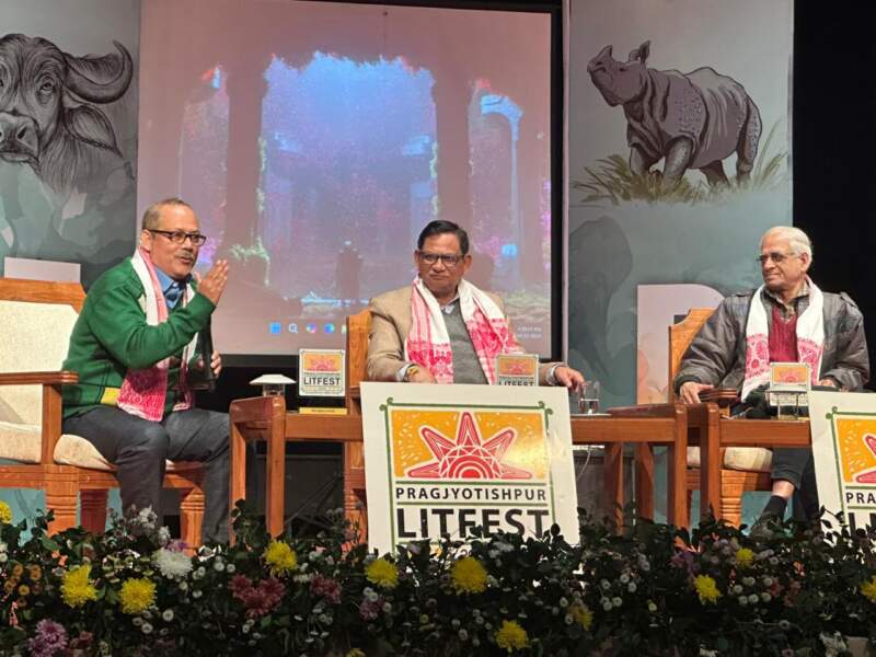 2024 Pragjyotishpur literature festival stage. Photo c/o Nava Thakuria.