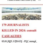 Record Number of Journalists Killed In 2024, PEC Demands Justice