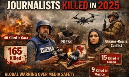 Goodbye 2025: PEC Counts 165 Journalists Killed in 2025 Worldwide